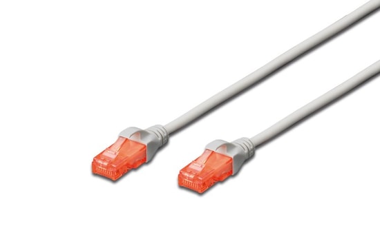 Digitus CAT6 Gri Patch Kablo (DK-1617-015) - 1.5 Metre, U/UTP, 250MHz, Yangına Dayanıklı, PoE Ready