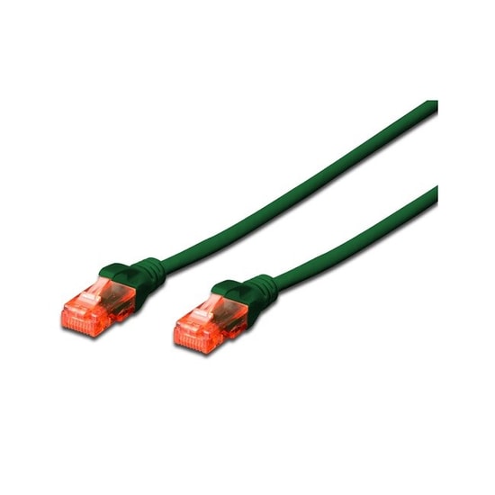 Digitus CAT6 Yeşil Patch Kablo (DK-1617-030/G) - 3 Metre, U/UTP, 250MHz, Yangına Dayanıklı, PoE Ready