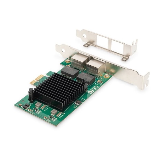 Digitus 2 Port Gigabit Ethernet PCI Express Kartı (DN-10132) - 1000Mbps, 32Bit, PCIx1, Low Profile, Hızlı Bağlantı