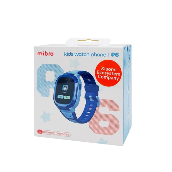 Mibro P6 Mavi 4G Akıllı Çocuk Saati - GPS, Sim Kart, Mikrofon, Kalp ve Uyku Takibi, Bluetooth 5.0, RTOS, Suya Dayanıklı