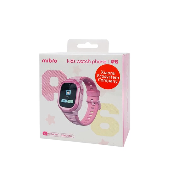 Mibro P6 Pembe 4G Akıllı Çocuk Saati - GPS, Sim Kart, Mikrofon, Kalp ve Uyku Takibi, Bluetooth 5.0, RTOS, Suya Dayanıklı