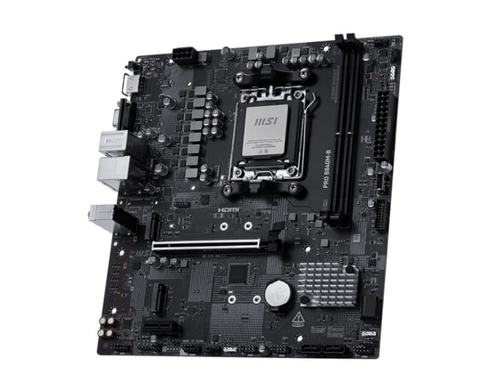MSI PRO B840M-B AMD B840 Micro ATX Anakart - AM5, DDR5 8000MHz (OC), Çift M.2, HDMI 2.1, VGA, USB-C, 2.5Gbit LAN