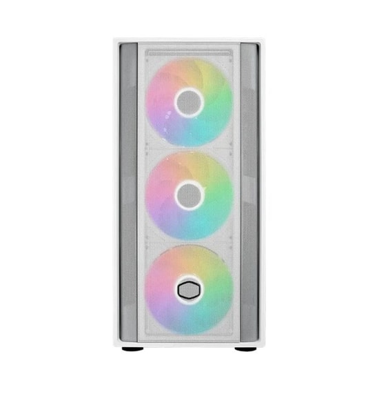 Cooler Master MasterBox 600 TG ARGB Beyaz Mesh Mid Tower E-ATX Kasa (MB600-WGNN-S00) - 3x14cm Fan, Temperli Cam