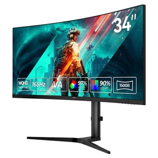 NPC 34" MP3429-Y 4K UHD 165Hz Kavisli VA Oyun Monitörü - 3440x1440, 1ms, 1500R, 2xHDMI, 2xDP, HDR10, Vesa, Adaptive Sync