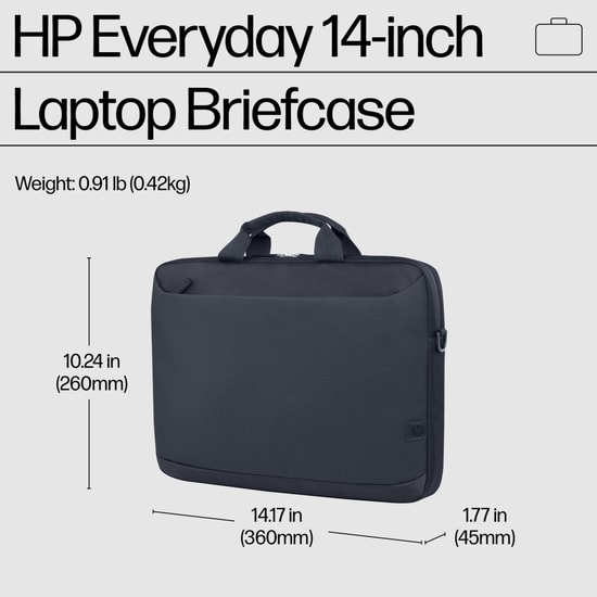 HP Everyday 14" Odise Gri Notebook Çantası (A08JSAA) - Su Geçirmez 600D Polyester Kumaş, Omuz Askılı Darbelere Dayanıklı