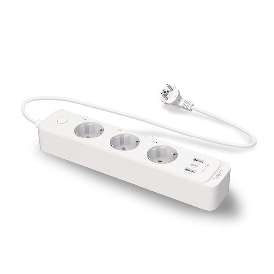 TP-Link Tapo P300 Akıllı Wi-Fi Priz Şeridi - 3lü Priz, 2xUSBA, 1xType-C, 18W QC3.0, Akım/Isı Koruma, 3000W, App Kontrolü