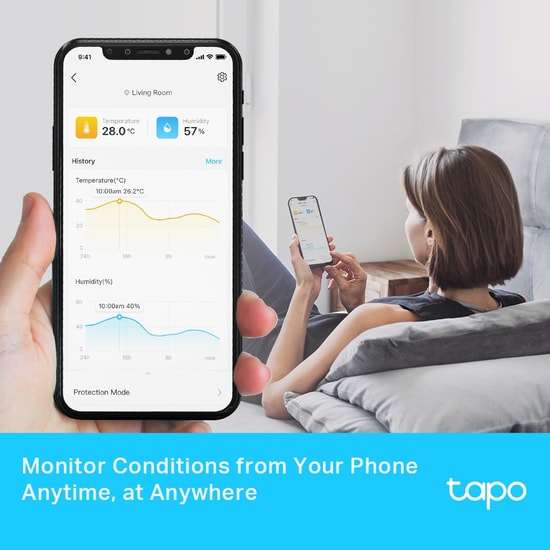 TP-Link Tapo T315 Akıllı Termometre ve Nem Ölçer - 2.7" E-Mürekkep Ekran, App Kontrol, 2 Yıl Pil Ömrü, Hub Gerekli