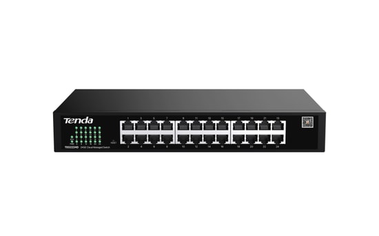 Tenda TEG2224D 24 Port Gigabit Bulut Yönetimli Masaüstü Switch - 24xGE RJ45 Port, Metal Kasa, VLAN, DHCP, lGMP