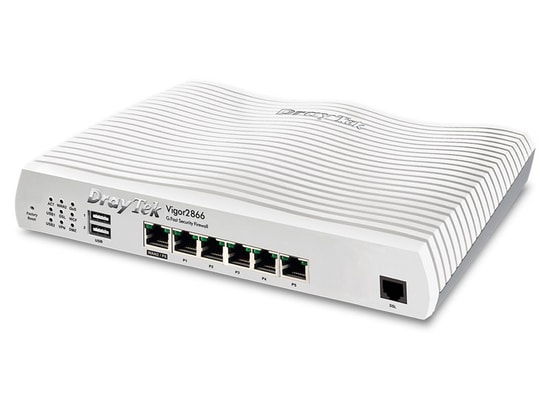 Draytek Vigor 2866 VDSL2/ADSL2 Gigabit VPN Router Modem - 5xGE LAN, 1xGE WAN, 2xUSB, DHCP, Firewall, Content Filtering