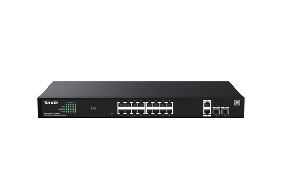 Tenda TEG2220P-16-250W Bulut Yönetimli Gigabit Akıllı Switch - 16 Port PoE 250W, 2 Uplink, 2 SFP, 40Gbps, Loop Guard