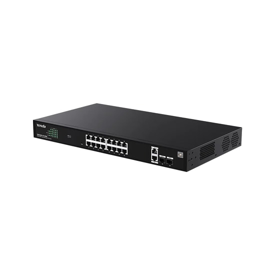 Tenda TEG2220P-16-250W Bulut Yönetimli Gigabit Akıllı Switch - 16 Port PoE 250W, 2 Uplink, 2 SFP, 40Gbps, Loop Guard