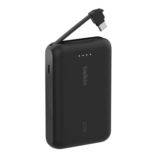 Belkin BoostCharge BPB024 20.000mAh 30W USB-C Kablolu Powerbank - Siyah (BPB024HQBK) Taşınabilir Hızlı Şarj Cihazı