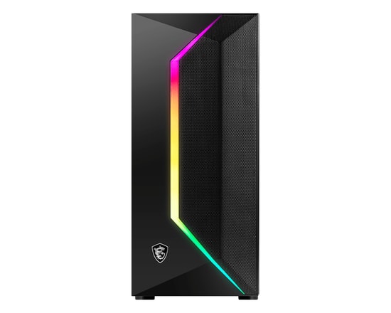 MSI MAG VAMPIRIC 100R Temperli Camlı ATX Oyuncu Kasası - 2x120mm Fan, Siyah, ARGB, 2x2.5", 2x3.5" Disk Yuvası, USB 3.2