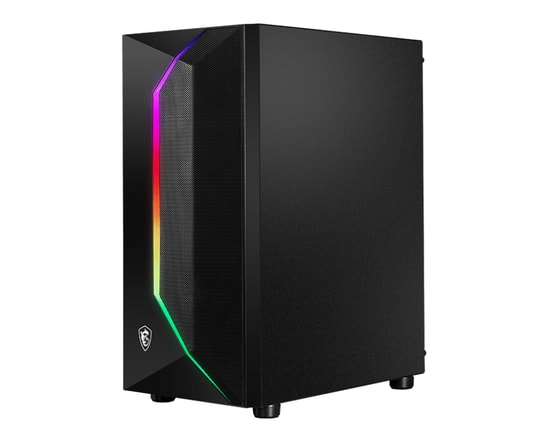 MSI MAG VAMPIRIC 100R Temperli Camlı ATX Oyuncu Kasası - 2x120mm Fan, Siyah, ARGB, 2x2.5", 2x3.5" Disk Yuvası, USB 3.2