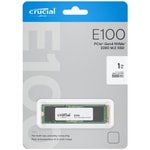 Crucial E100 1TB NVMe M.2 2280 NAND SSD (CT1000E100SSD8) - 5000/4500MB/s Okuma/Yazma, PCIe Gen 4x4, ECC, TRIM