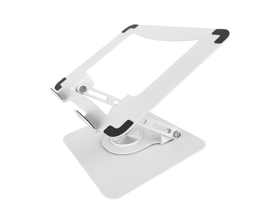 Frisby FNC-5125ST Beyaz Katlanır Alüminyum Notebook Standı - 10-17" Laptop ve Tablet Uyumlu, 360 Dönebilen, Ergonomik