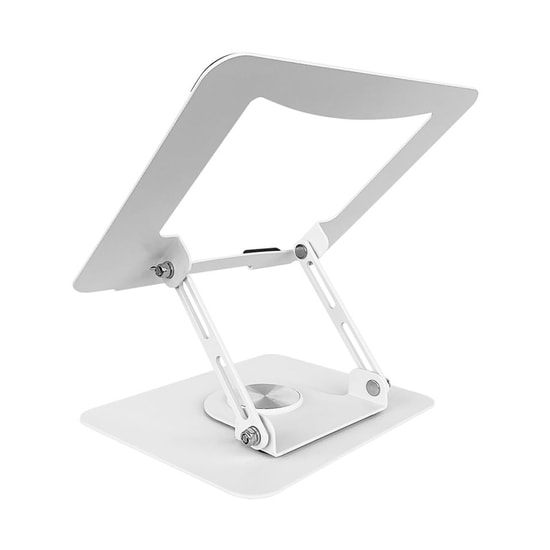 Frisby FNC-5125ST Beyaz Katlanır Alüminyum Notebook Standı - 10-17" Laptop ve Tablet Uyumlu, 360 Dönebilen, Ergonomik