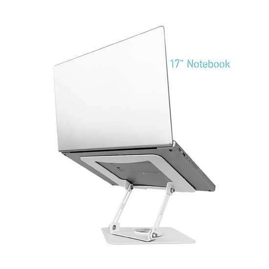 Frisby FNC-5125ST Beyaz Katlanır Alüminyum Notebook Standı - 10-17" Laptop ve Tablet Uyumlu, 360 Dönebilen, Ergonomik