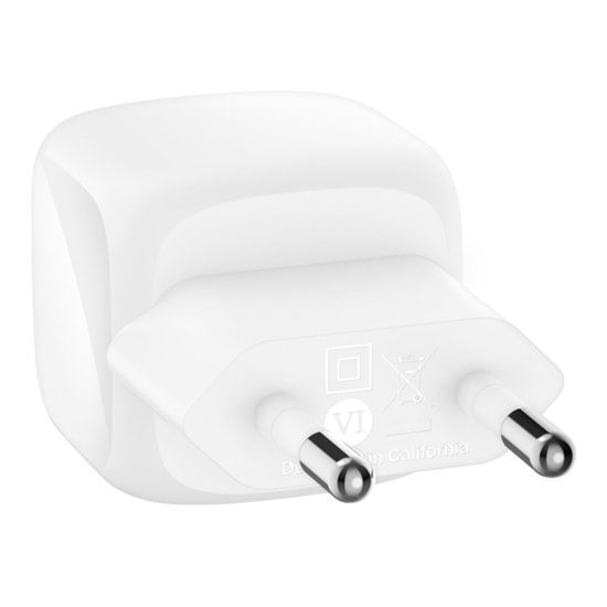 Belkin BoostCharge WCA008 30W Cube USB-C Şarj Aleti (WCA008KQWH) - PD 3.1, Beyaz Renk, PPS, Hızlı Şarj, Kompakt Tasarım