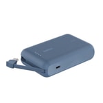 Belkin BoostCharge 20W 10000mAh Taşınabilir Şarj Aleti (BPB021HQBL) - Entegre USB-C Kablolu, Hızlı Şarj, Mavi Powerbank