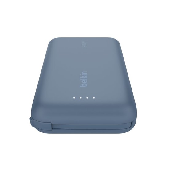 Belkin BoostCharge 20W 10000mAh Taşınabilir Şarj Aleti (BPB021HQBL) - Entegre USB-C Kablolu, Hızlı Şarj, Mavi Powerbank