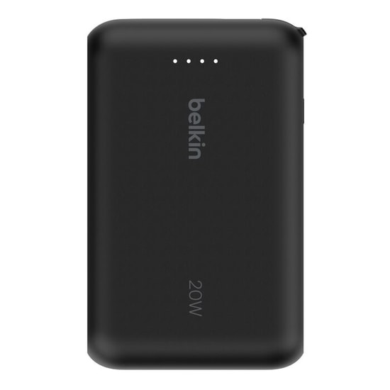 Belkin BoostCharge 20W 10000mAh Taşınabilir Şarj Aleti (BPB021HQBK) - Entegre USB-C Kablolu, Hızlı Şarj, Siyah Powerbank