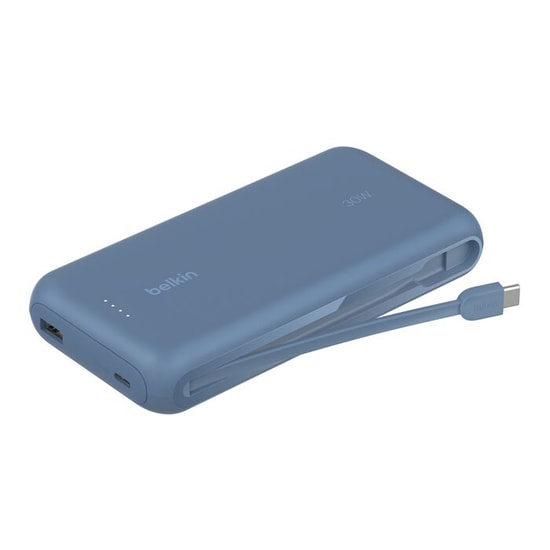 Belkin BoostCharge BPB024 20.000mAh 30W USB-C Kablolu Powerbank - Mavi (BPB024HQBL) Taşınabilir Hızlı Şarj Cihazı