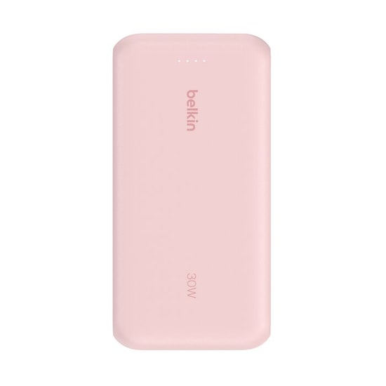 Belkin BoostCharge BPB024 20.000mAh 30W USB-C Kablolu Powerbank - Pembe (BPB024HQPK) Taşınabilir Hızlı Şarj Cihazı