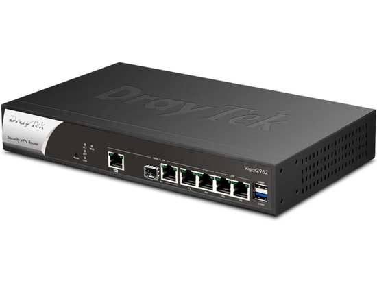 Draytek Vigor 2962 Multi WAN High VPN Firewall Router - 2.5G Ethernet, SFP, Esnek Port, 2xUSB Metal Kasa Uzaktan Yönetim