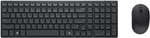Dell Pro KM555 Sessiz Kompakt Türkçe Q Düzen Klavye ve Fare Seti (580-BBWD) - Kablosuz, BT ve 2.4 GHz, 4000 DPI, Siyah