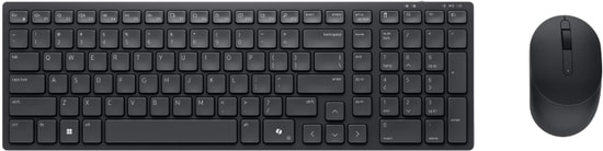 Dell Pro KM555 Sessiz Kompakt Türkçe Q Düzen Klavye ve Fare Seti (580-BBWD) - Kablosuz, BT ve 2.4 GHz, 4000 DPI, Siyah