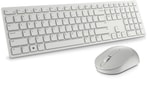 Dell Pro KM5221W Beyaz İngilizce Q Düzen Kablosuz Klavye Mouse Set (580-AKEZ) - 4000 DPI Optik, USB Alıcı, 10m Menzil