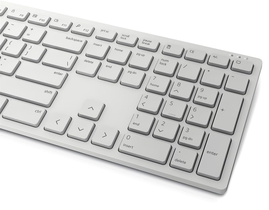 Dell Pro KM5221W Beyaz İngilizce Q Düzen Kablosuz Klavye Mouse Set (580-AKEZ) - 4000 DPI Optik, USB Alıcı, 10m Menzil