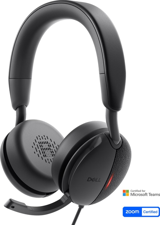 Dell Pro Plus WH5024 Kablolu Mikrofonlu ANC Kulaklık (520-BBGQ) - 40mm Dinamik Sürücü, Kumandalı, 2m Kablo, USB-C/A