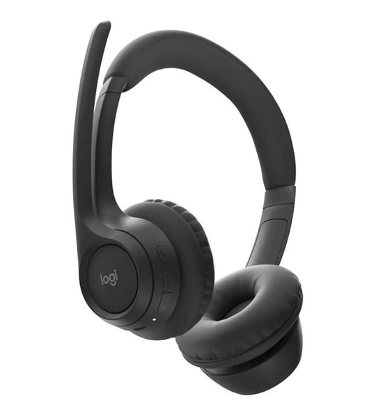Logitech Zone Vibe 300 Siyah Kablosuz Kulaklık (981-001407) - 30mm Sürücü, Çift Mikrofon, ENC, Bluetooth 5.3, Kumandalı