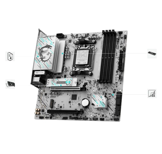 MSI B840M Gaming Plus WIFI6E Anakart: AM5, DDR5 8000MHz (OC), Çift M.2, 2.5G LAN, Wi-Fi 6E, USB 5Gbps, mATX