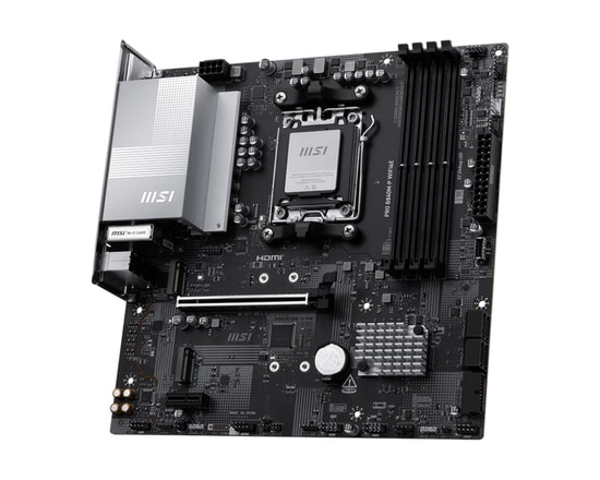 MSI PRO B840M-P WIFI 6E Anakart - AM5, DDR5 8000MHz(OC), 2xM.2, USB 10Gbps, Bluetooth 5.3, AMD EXPO, 2.5G LAN, mATX