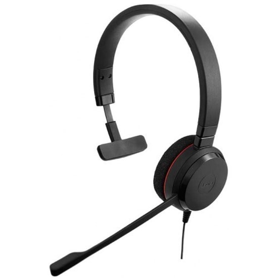Jabra Evolve 20 Mono USB NC MS Kulaklık (4993-823-109) - ENC Mikrofon, 28mm Sürücü, Tek Taraflı, 120cm USB Kablo