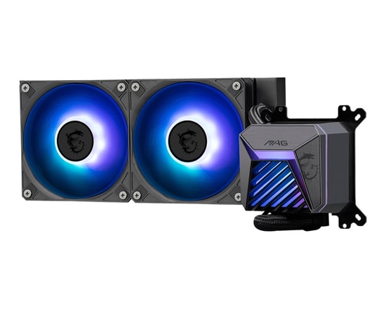 MSI MAG Coreliquid A15 240 Sıvı İşlemci Soğutucu - 2x120mm ARGB Fan, Alüminyum Radyatör, Intel-AMD Uyumlu, 65CFM