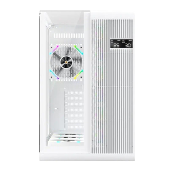 1st Player RT7 850W 80+ Gold Beyaz Digital ATX Kasa (RT7-WHT-4F-G850W) - Full Modüler, ARGB, 3x Temperli Cam, USB 3.0