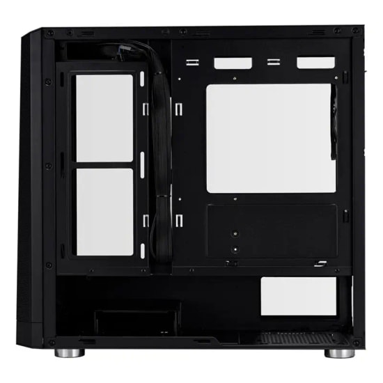 1st Player FD5-M Siyah 600W 80+ ARGB M-ATX Kasa (FD5M-BLK-4F-600W) - Temperli Cam, Mesh Panel, 4x12cm Fan, USB 3.0