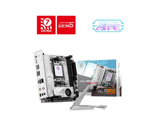 MSI MPG B850I EDGE TI WIFI Anakart: AM5, DDR5 8200MHz(OC), Çift M.2, USB 20Gbps, Wi-Fi 7, 5G LAN, PCIe 5.0, Mini-ITX