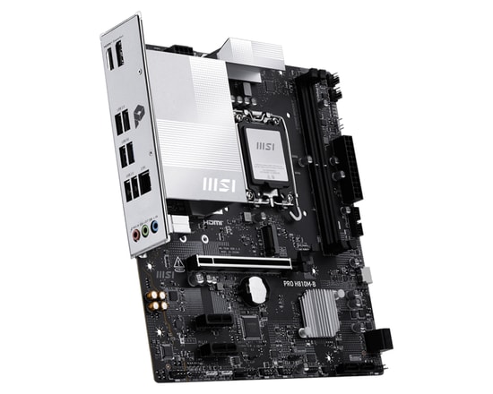 MSI PRO H810M-B Anakart: Intel LGA1851 Soket, DDR5 UDIMM 6400MHz (OC), M.2, HDMI, DP, USB 10Gbps, 2.5G LAN, Micro ATX