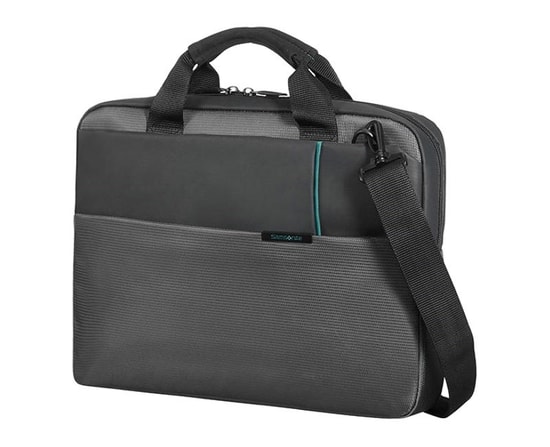 Samsonite Qibyte 14.1'' Antrasit Notebook Çantası (16N-09-001) - Polyester, Unisex Kullanım, Ayarlanabilir Omuz Askısı