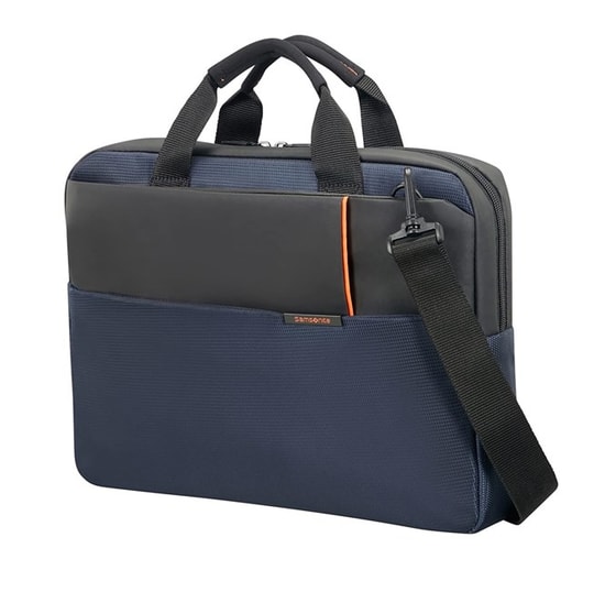 Samsonite Qibyte 14.1" Mavi Notebook Çantası (16N-01-001) - Polyester Kumaş, Unisex Kullanım, Ayarlanabilir Omuz Askısı