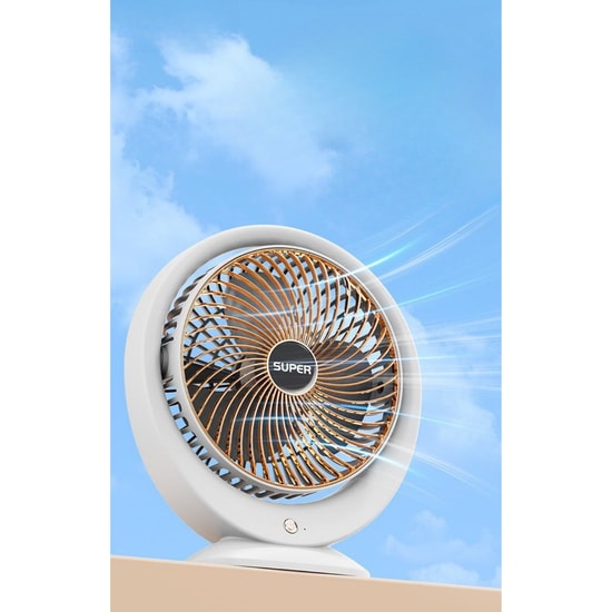 Nettech F7 Beyaz Stand Tipi Mini Fan (NT-114362) - Taşınabilir, Sessiz, Döner Başlı, 3 Kademe Hız, Asılabilir, USB Şarj