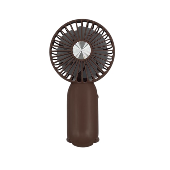 Nettech F42 Kahverengi Avuç İçi Masaüstü Şarjlı Mini Fan (NT-114366) - Taşınabilir, Halka Aparatlı, Asılabilir, USB Şarj