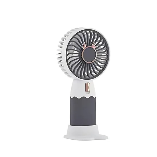 Nettech F48 Gri Avuç İçi Masaüstü Şarjlı Mini Fan (NT-114370) - Taşınabilir, Standlı, Kompakt Tasarım, USB Şarjlı