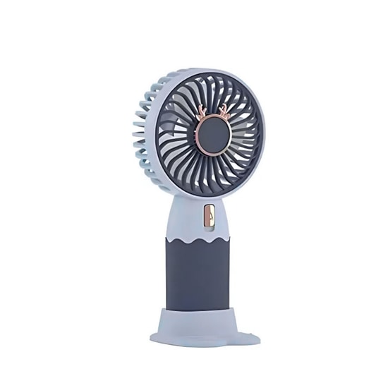 Nettech F48 Mavi Avuç İçi Masaüstü Şarjlı Mini Fan (NT-114371) - Taşınabilir, Standlı, Kompakt Tasarım, USB Şarjlı