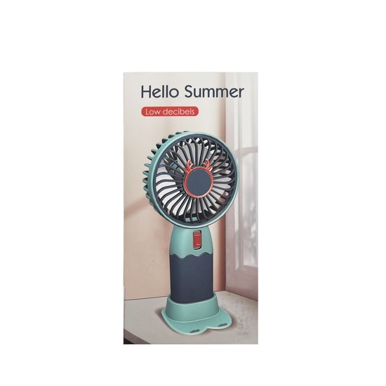 Nettech F48 Mavi Avuç İçi Masaüstü Şarjlı Mini Fan (NT-114371) - Taşınabilir, Standlı, Kompakt Tasarım, USB Şarjlı